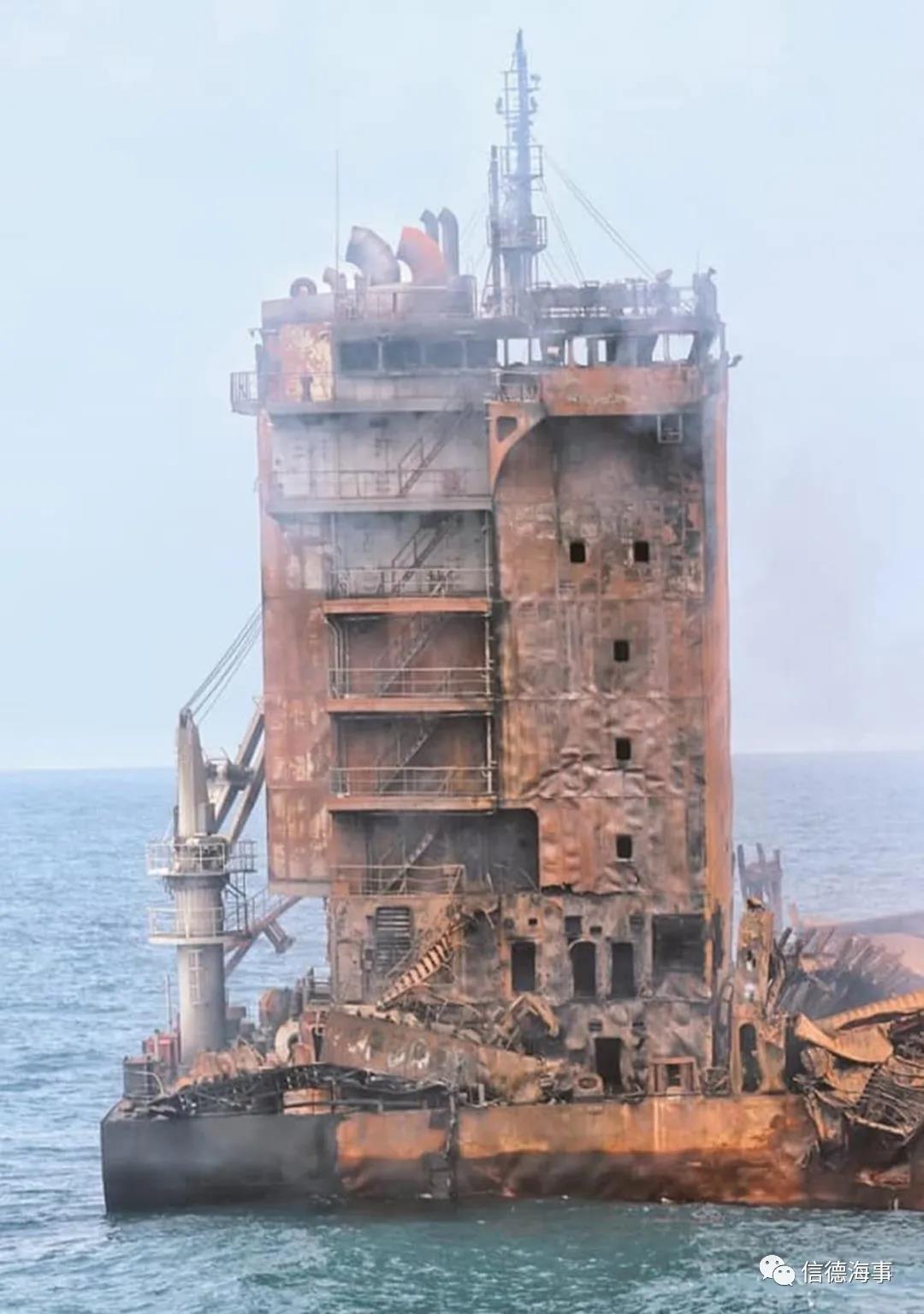 10天時(shí)間，這艘嶄新集裝箱船被燒成廢鐵