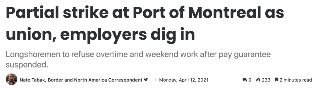 勞資矛盾激化！這家北美大港今日起部分罷工，未來可能升級 