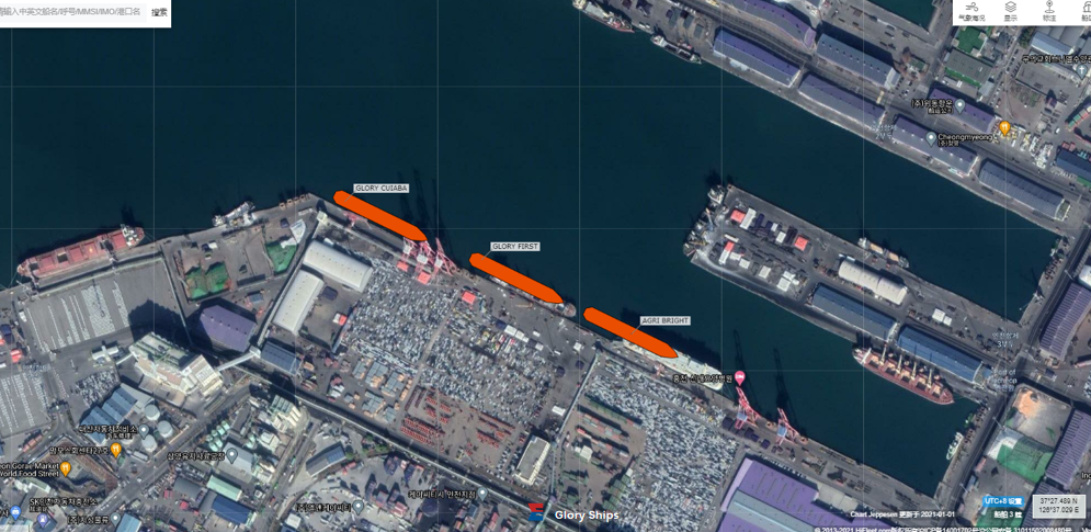 壯觀！該航運(yùn)公司3艘船同框、同港、同碼頭卸糧作業(yè)?。? 