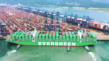 24000標箱！全球最大！長榮“長范”輪首航鹽田