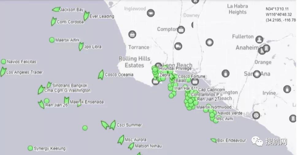 超43萬TEU集裝箱船等待卸貨！洛杉磯長灘港延長運營時間，朝著24小時運營邁進