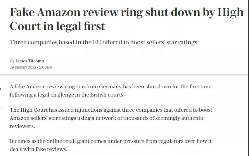 事大了！連坐封店或?qū)⒅匮?？亞馬遜起訴刷單公司......