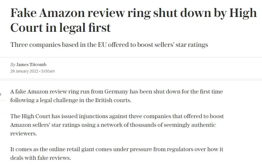 別“刷”了！又有兩大刷單公司遭亞馬遜起訴！