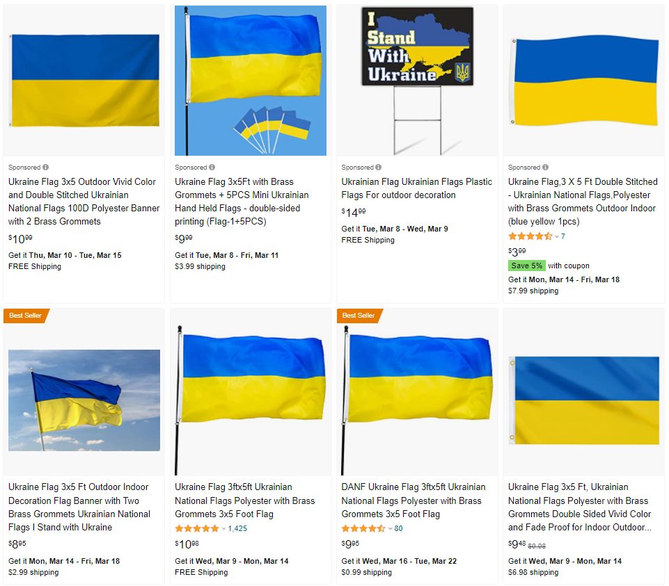 銷售額暴漲10000%！烏克蘭相關(guān)商品還能在亞馬遜火爆多久？