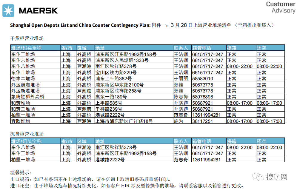 上海分區(qū)封控，船公司發(fā)布船期變更及業(yè)務(wù)調(diào)整通知！船司、集卡運輸、海關(guān)通知匯總