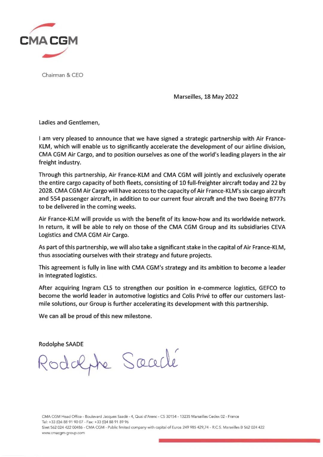 CMA CGM再次重磅收購(gòu)，大幅擴(kuò)張航空貨運(yùn)能力