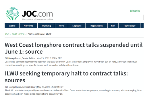 美西碼頭勞資談判暫停？航運(yùn)業(yè)最大的“灰犀?！眮砹?？