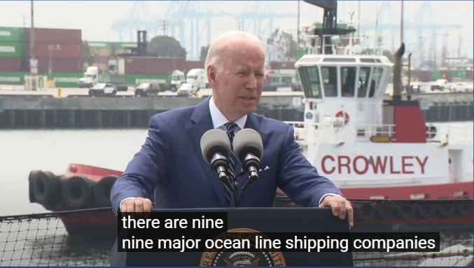 應(yīng)對國內(nèi)通脹無能，美總統(tǒng)拜登怪罪于集運公司：“敲竹杠的時代該結(jié)束了！”