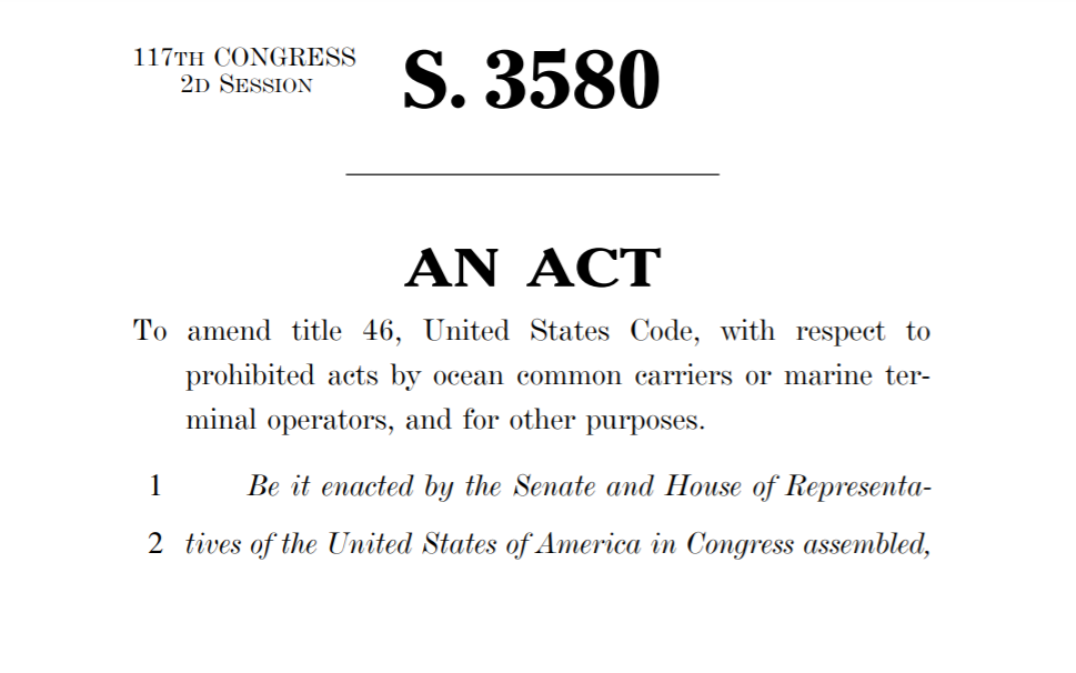 美國會通過的《海運改革法案》，真能直接打擊集裝箱運費嗎？