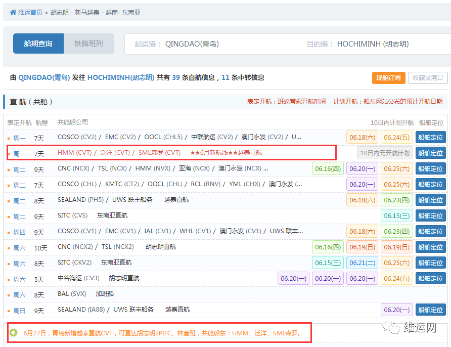 航線快訊！HMM、SM Line和泛洋將聯(lián)合推出新越泰直航CVT服務(wù)