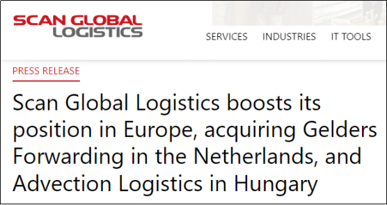剛收購香港貨代，Scan Global再宣布收購一家貨運代理和一家物流公司