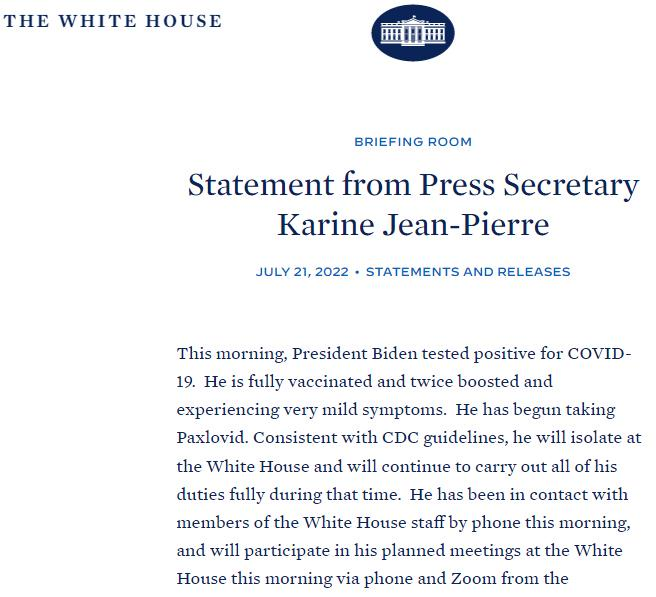 深夜突發(fā)！拜登新冠陽性，還有他們！！