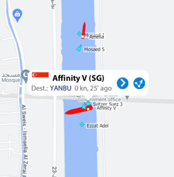 蘇伊士運河又堵了，這次是艘油輪！