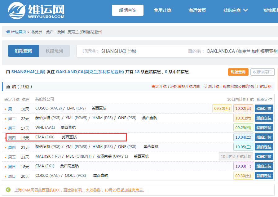 航線快訊！CMA將取消美西直航GGB航線！最后一次航行將于11月5日上海結(jié)束