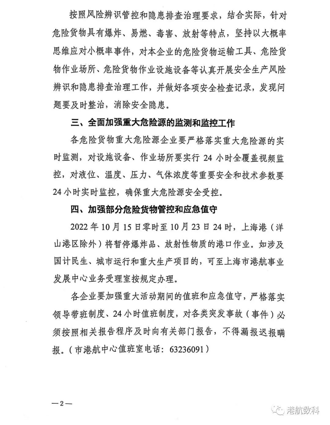 注意！上海港將暫停這一港口作業(yè)