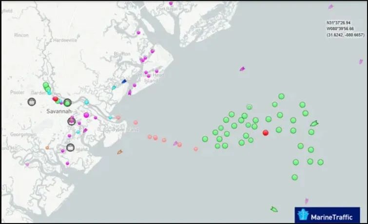 35艘集裝箱船積壓！需求放緩或使薩凡納港在年底前消除擁堵