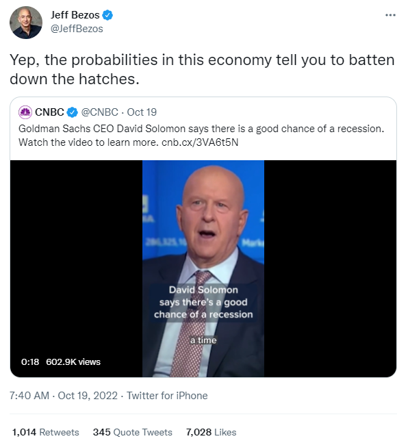 貝索斯警告：美國(guó)經(jīng)濟(jì)衰退迫在眉睫！這類(lèi)賣(mài)家將受影響