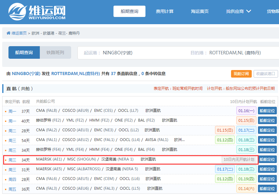 航線快訊！2M聯(lián)盟這條歐洲航線兩個月內(nèi)唯一一艘船也停航了
