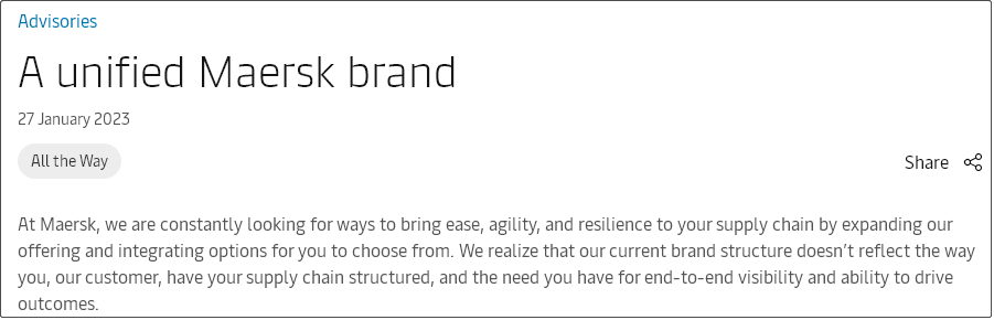 馬士基宣布整合旗下品牌，漢堡南美、 SeaLand等大批品牌將消失