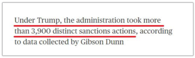 特朗普下臺(tái)在即，4年執(zhí)政頒布3900項(xiàng)制裁，拜登將簽12政令1.9萬(wàn)億紓困計(jì)劃成焦點(diǎn)