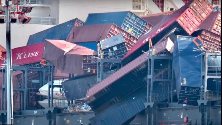 ONE Apus追蹤：開始移除甲板上受損集裝箱，預計需1個月！