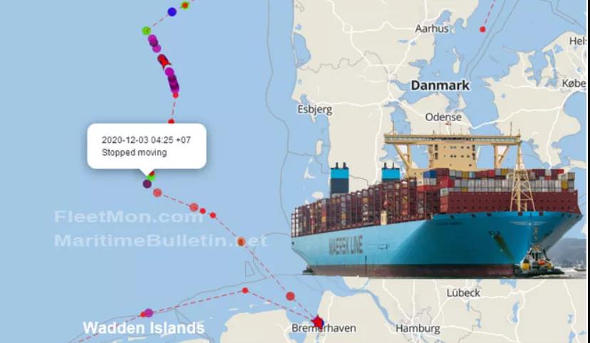 又雙叒200個集裝箱落水！曾掛靠上海、寧波、鹽田等國內多個港口，馬士基旗下大型集裝箱船