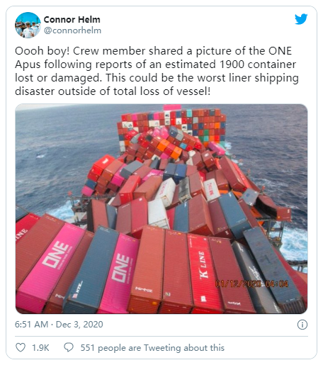 貪婪？ONE Apus驚魂未定, 業(yè)界抨擊四起：船舶大型化, 該打住了！