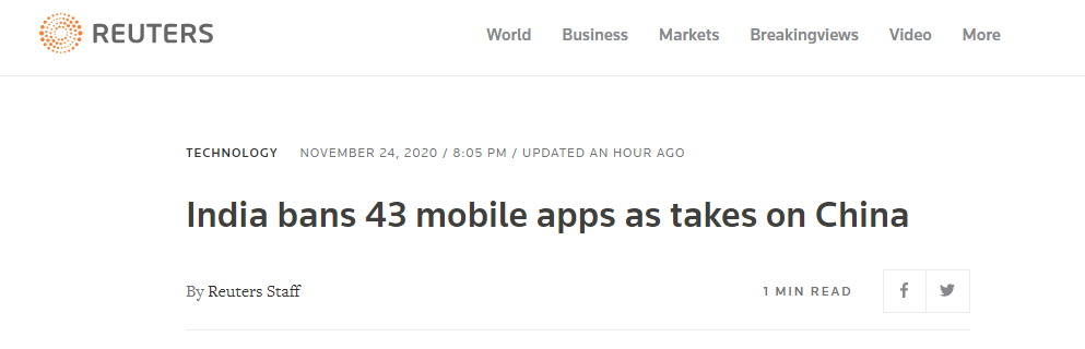又來！印度再禁 43 款應用，美國擬制裁89家中國企業(yè)！