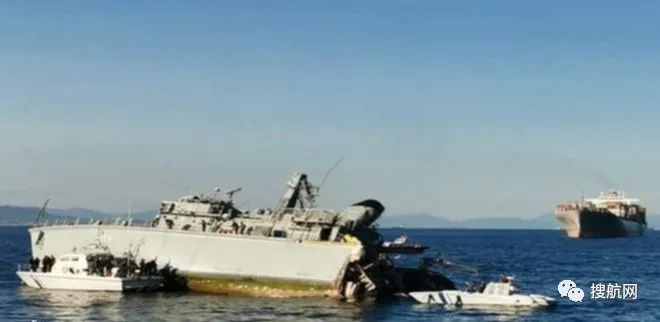 事故丨馬士基一艘集裝箱船與軍艦相撞！軍艦被撞成兩截，船長被捕