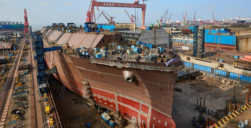 今年前9個月，中國船廠新訂單下降了14%