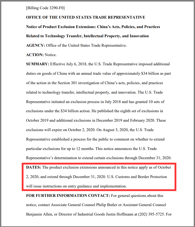 172項(xiàng)中國(guó)產(chǎn)品已恢復(fù)加征美元關(guān)稅25%！部分產(chǎn)品獲得延長(zhǎng)！