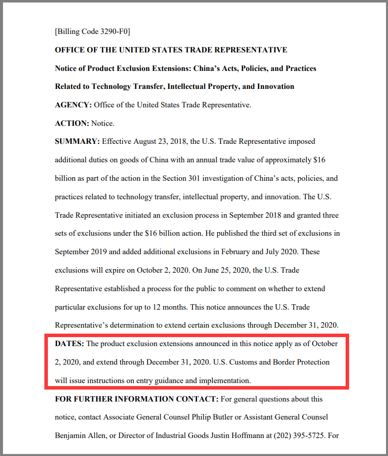 172項(xiàng)中國(guó)產(chǎn)品已恢復(fù)加征美元關(guān)稅25%！部分產(chǎn)品獲得延長(zhǎng)！